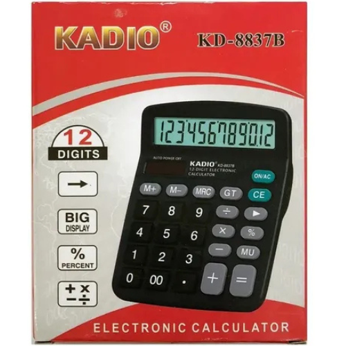 CALCULADORA ELECTRONICA KADIO 12 DIGITOS REF: KD-8837B