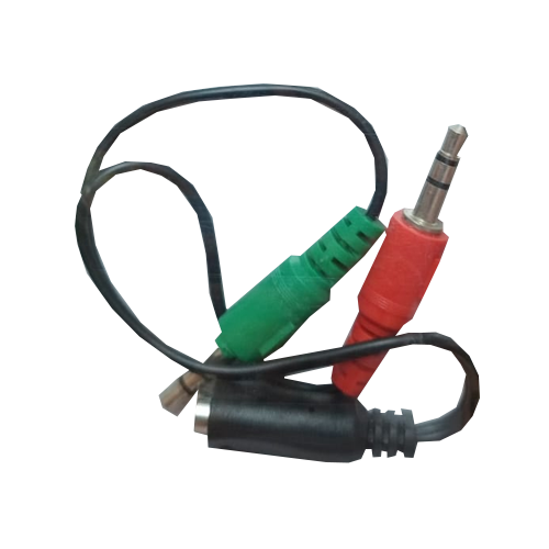 Cable Audio Microfono 1 Hembra X 2 Machos 3.5mm Tr