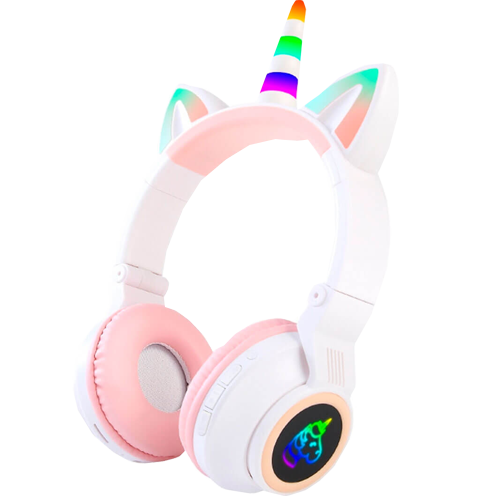 DIADEMAS INALAMBRICAS MARCA WIRELESS CON FORMA DE UNICORNIO QUE ALUMBRAN REF: STN-27