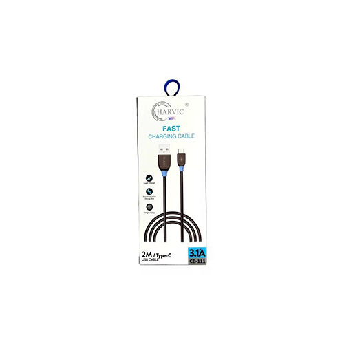 CABLE DE DATOS HARVIC TIPO C CARGA RAPIDA 2 METROS