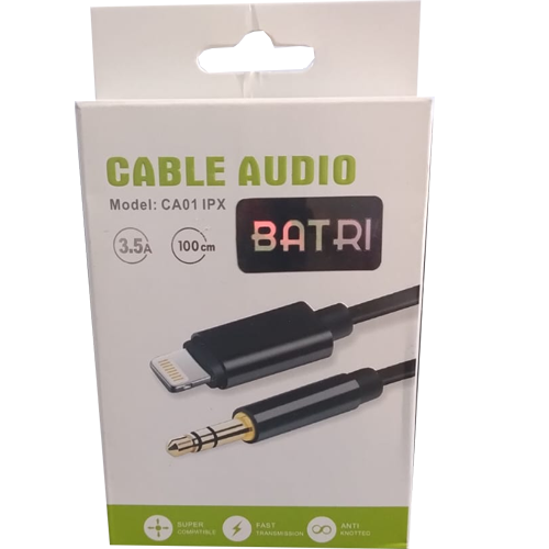 CABLE ADAPTADOR TIPO IPHONE A AUXILIAR