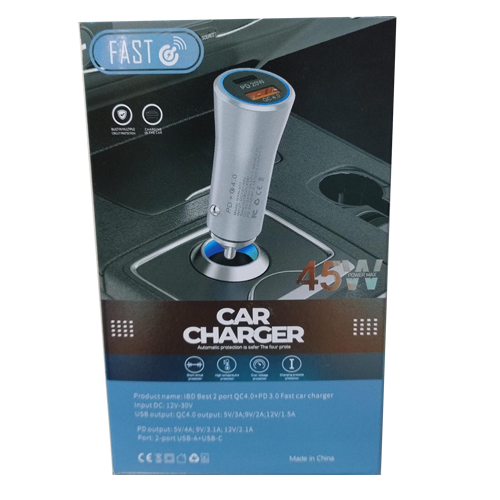 CARGADOR DE CARRO FAST 45W REF: WKN-601